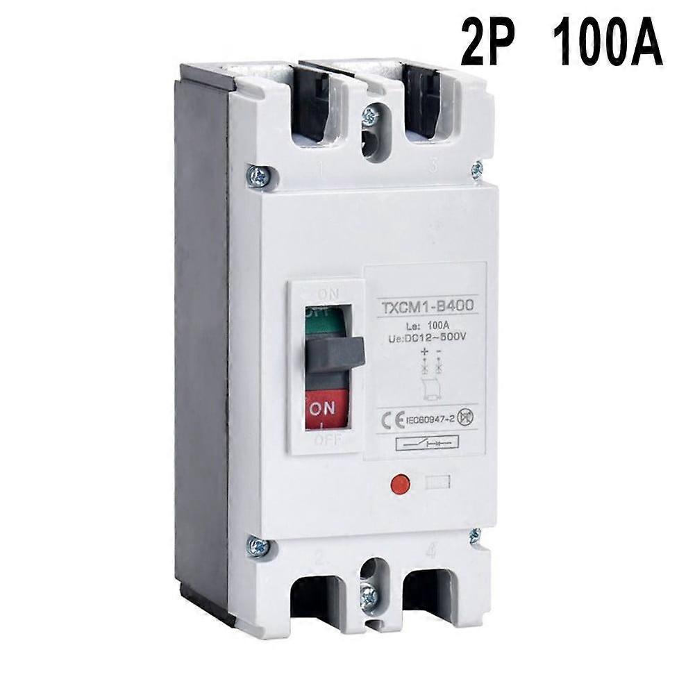 2P DC 600Vsolar power molded case circuit breaker MCCBoverload switch protector.