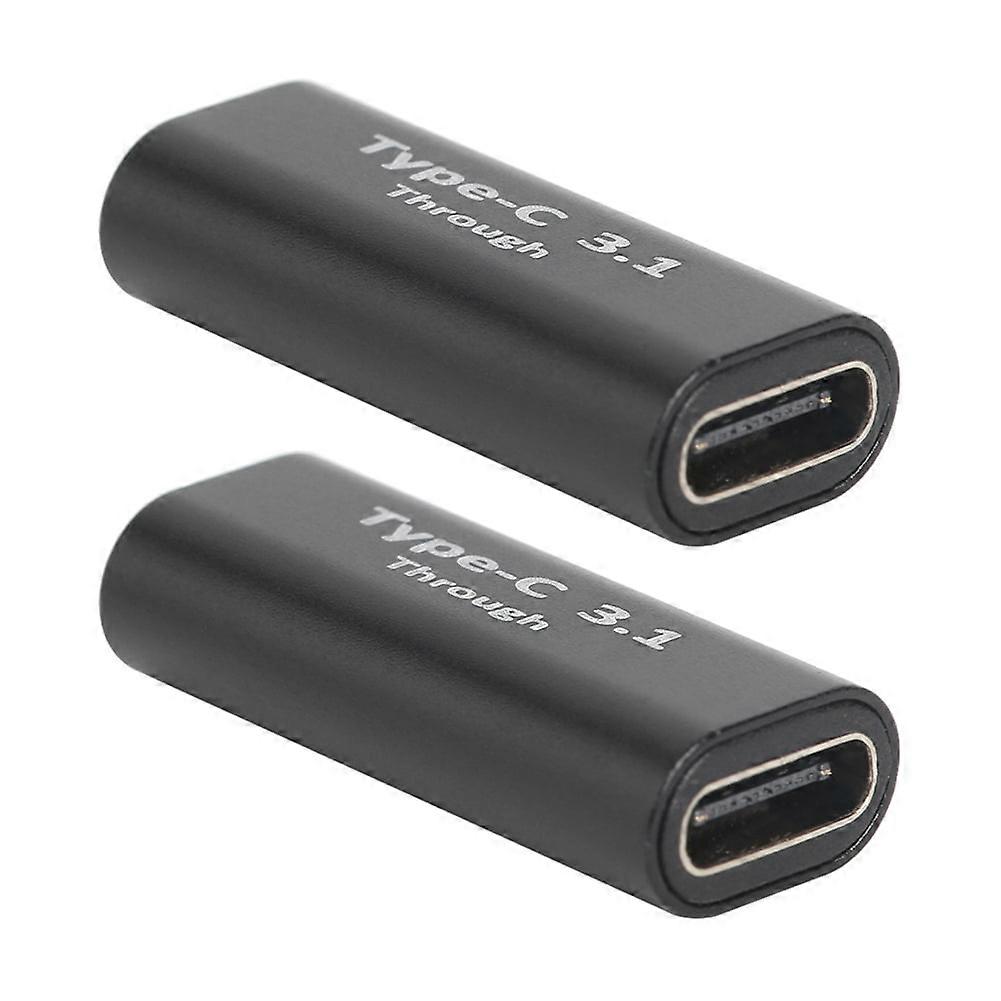 jixopn 2pcs Fast Charging Data Sync Converter Gender Changer USB Type C to USB Type C Adapter Computer Accessories