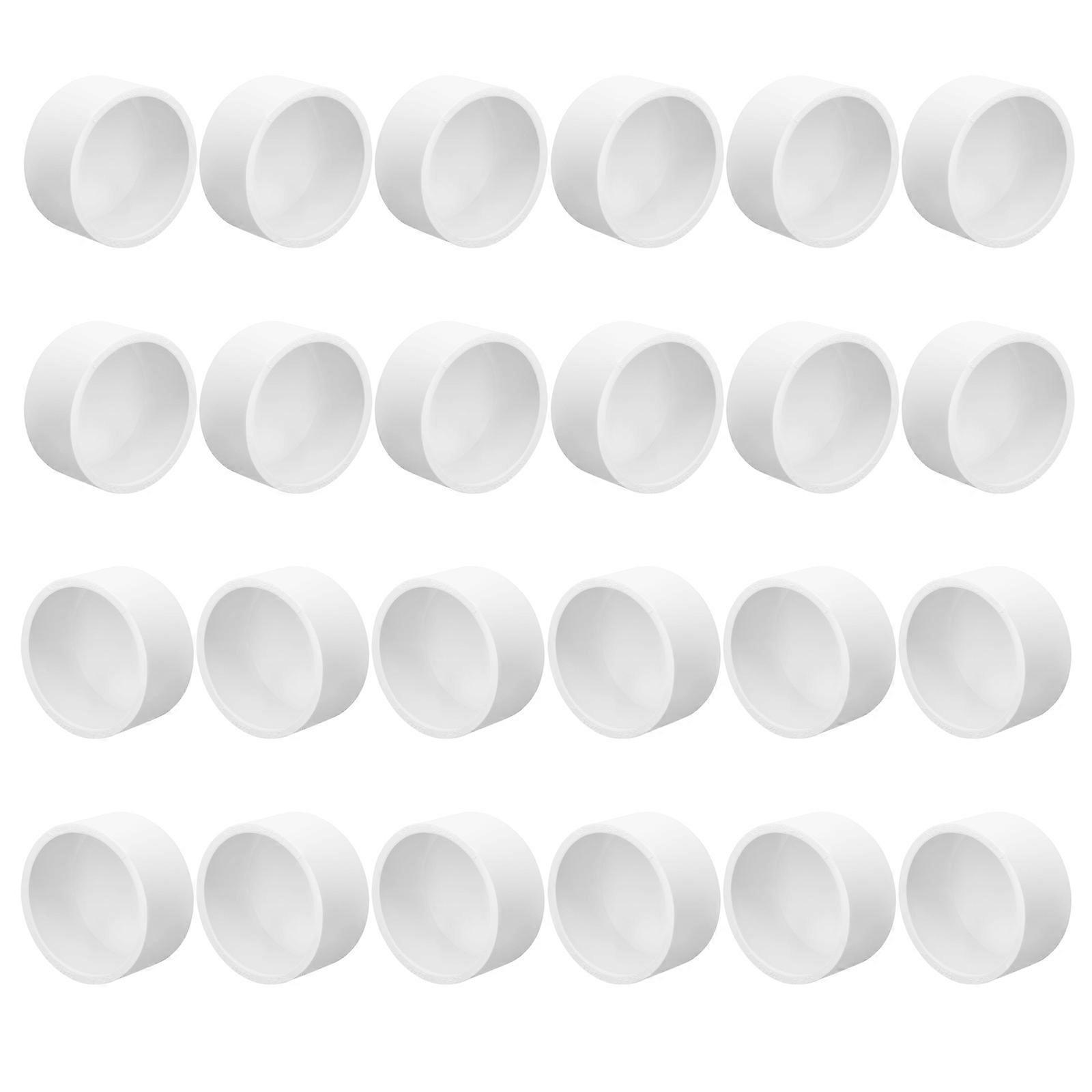 24PCS embouts pratiques en PVC Accessoire portable pour 3/4 pouce 1 pouce 1 1/4 pouce 2 pouces SCH40 Pipe Cover sFittings Argent