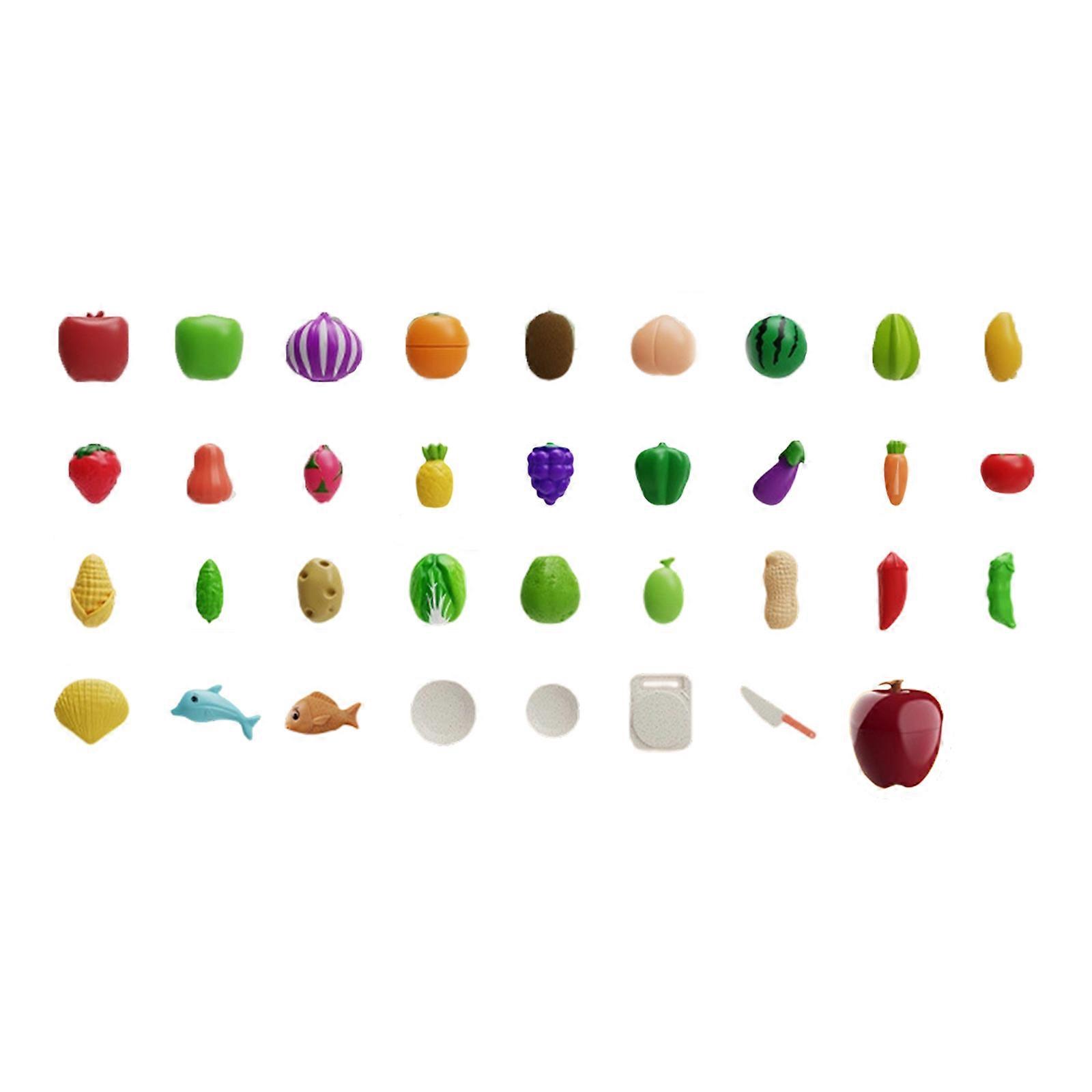 Educational Kitchen Sorting Cutting Toy Fruit Recognition And Fine Motor Skill Training Toy For Children Learning Multicolor
