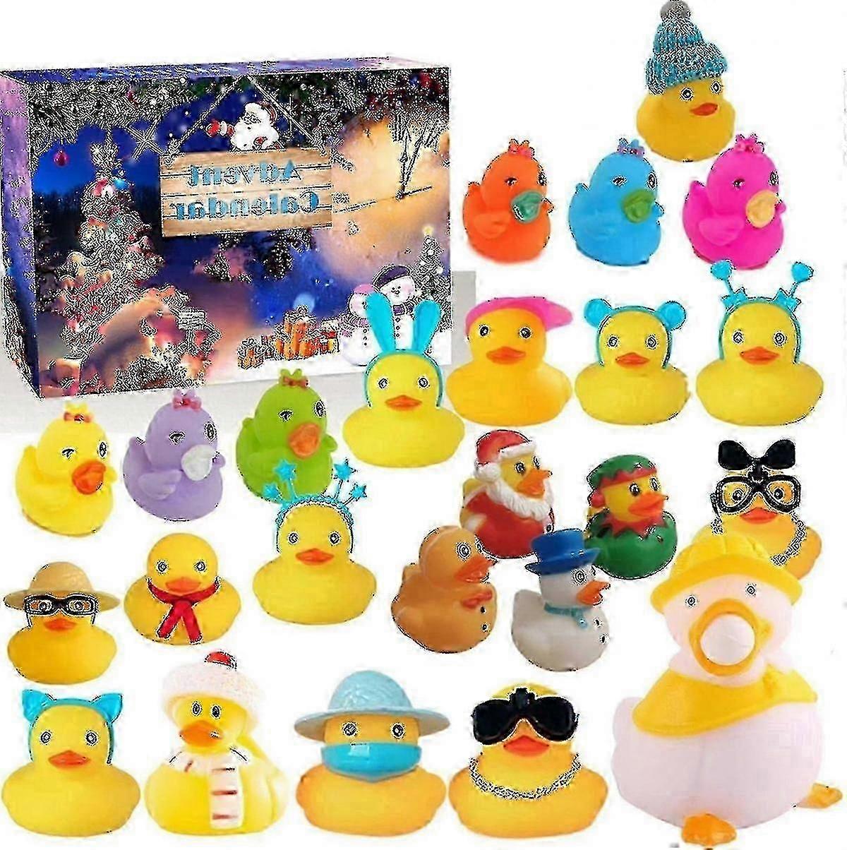 Rubber Duck Advent Calendar 2025, Advent Calendar 2025 Kids, Advent Calendar Duck Bath Toy Set, Advent Calendar With 15 26s