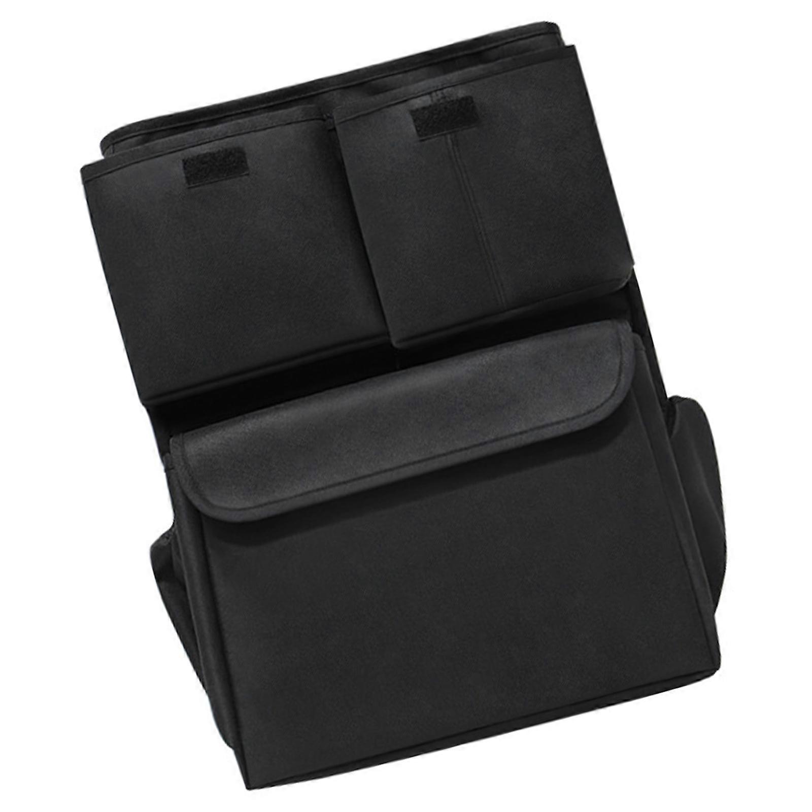 Srollers Organizer Bag Large Capacity Splashproof Pram Hanging Bag 8 Compartment Fit Most Pushchair Diaper Bag  Black