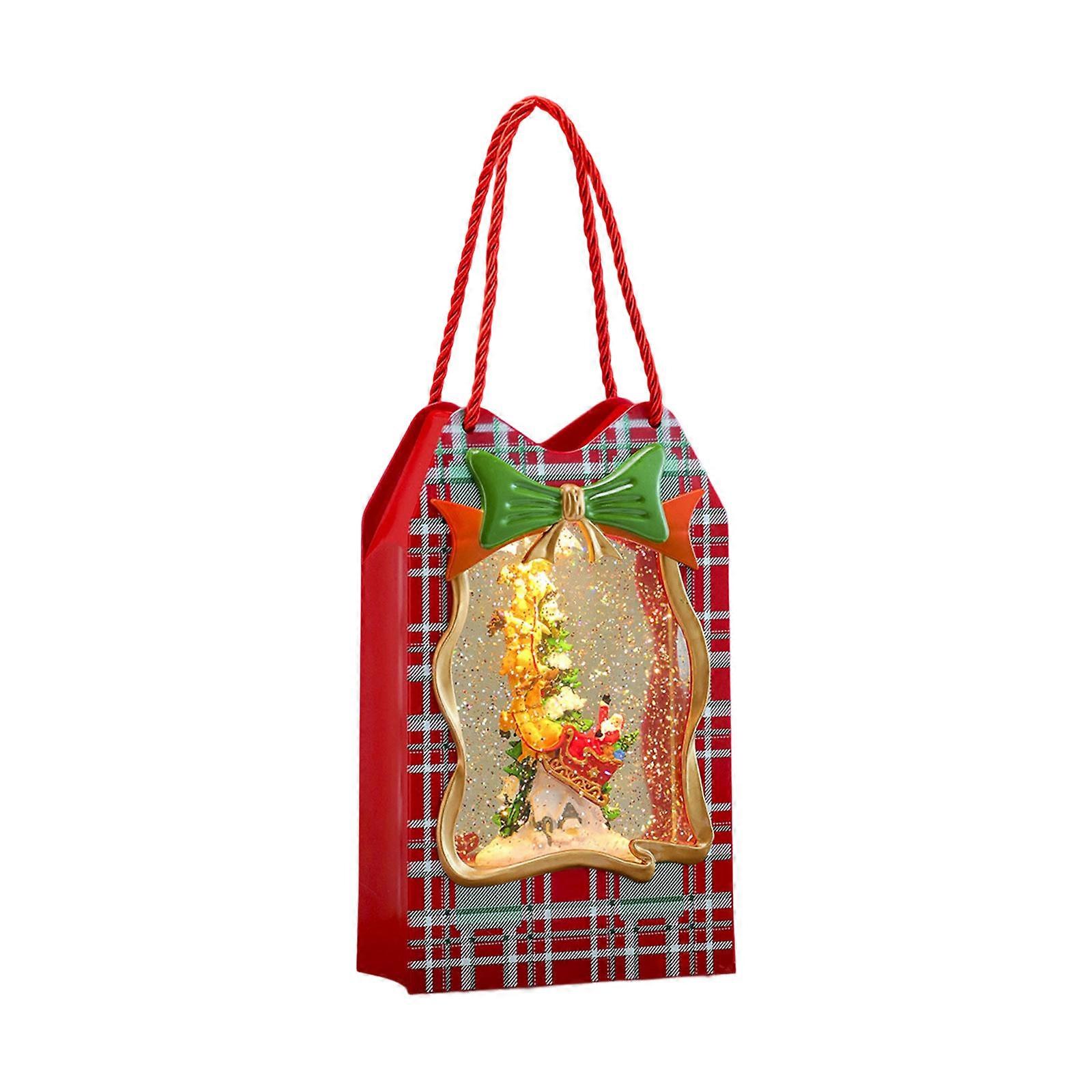 Musical Santa Tree Snow Ball Feature Realistic Water Base Snow Effect And USB Power Option Snowfall Party Accessory Multicolor