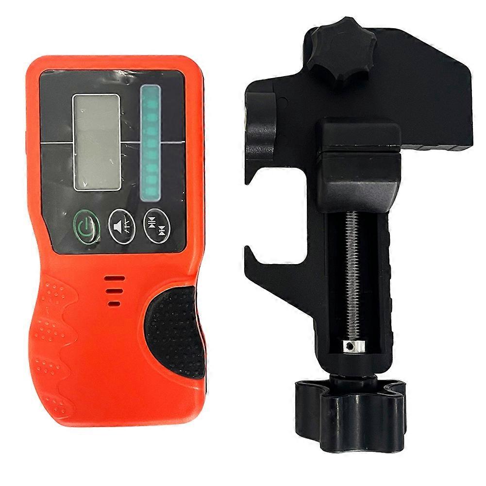 Self-Leveling Rotary Laser Level Receiver Outdoor Rotating Laser Level Detector with Heavy-Duty Clamp Green Light