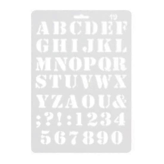 English Alphabet Number Template DIY Scrapbook Drawing Stencil Measuring Ruler