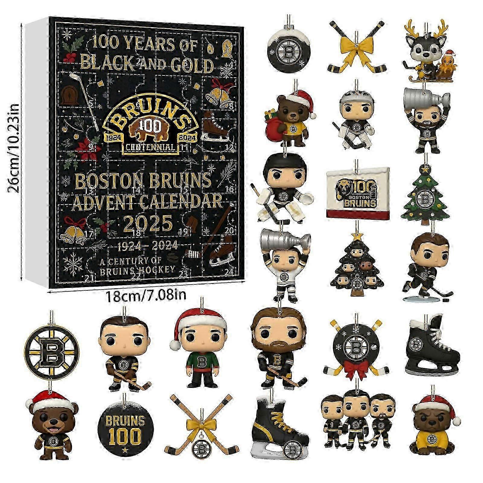100 let černo-zlatého adventního kalendáře Boston Bruins 2025,_ygcos