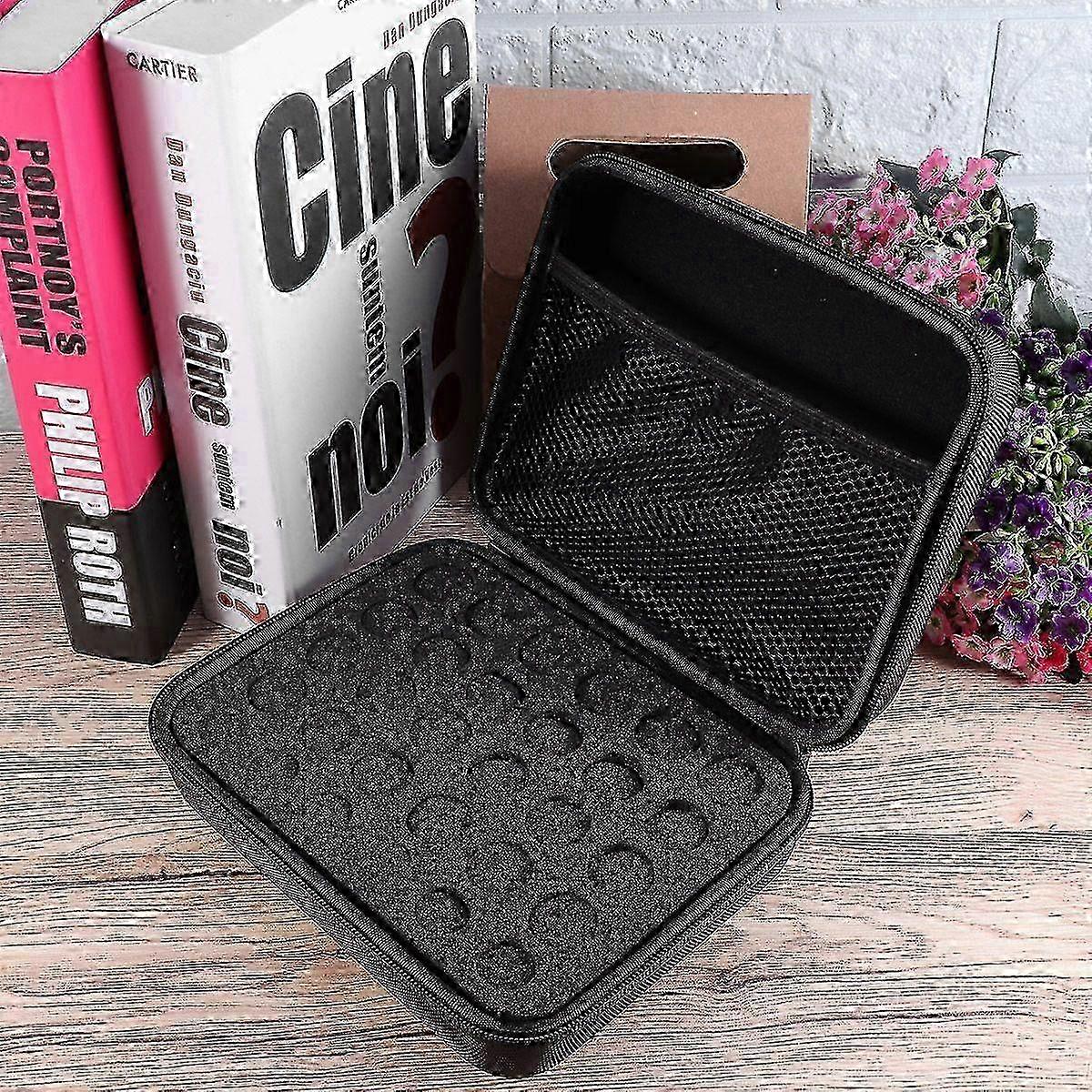 1pc 12 Slots 5ml 10ml 15ml Capacity Essential Oil Bottle Shockproof Bag Carrying Case Roller Bottle Storage Bag Drop Bottle EVA Hard Shell Protection