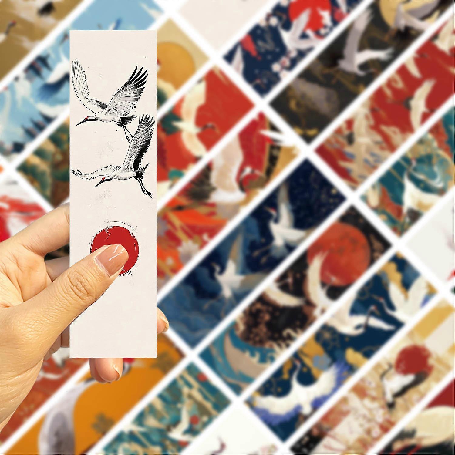 30 Ancient Style Crane Bookmarks Series: Simple, Artistic, Creative, Instagram-worthy Reading Paper Bookmarks (DIY Available)