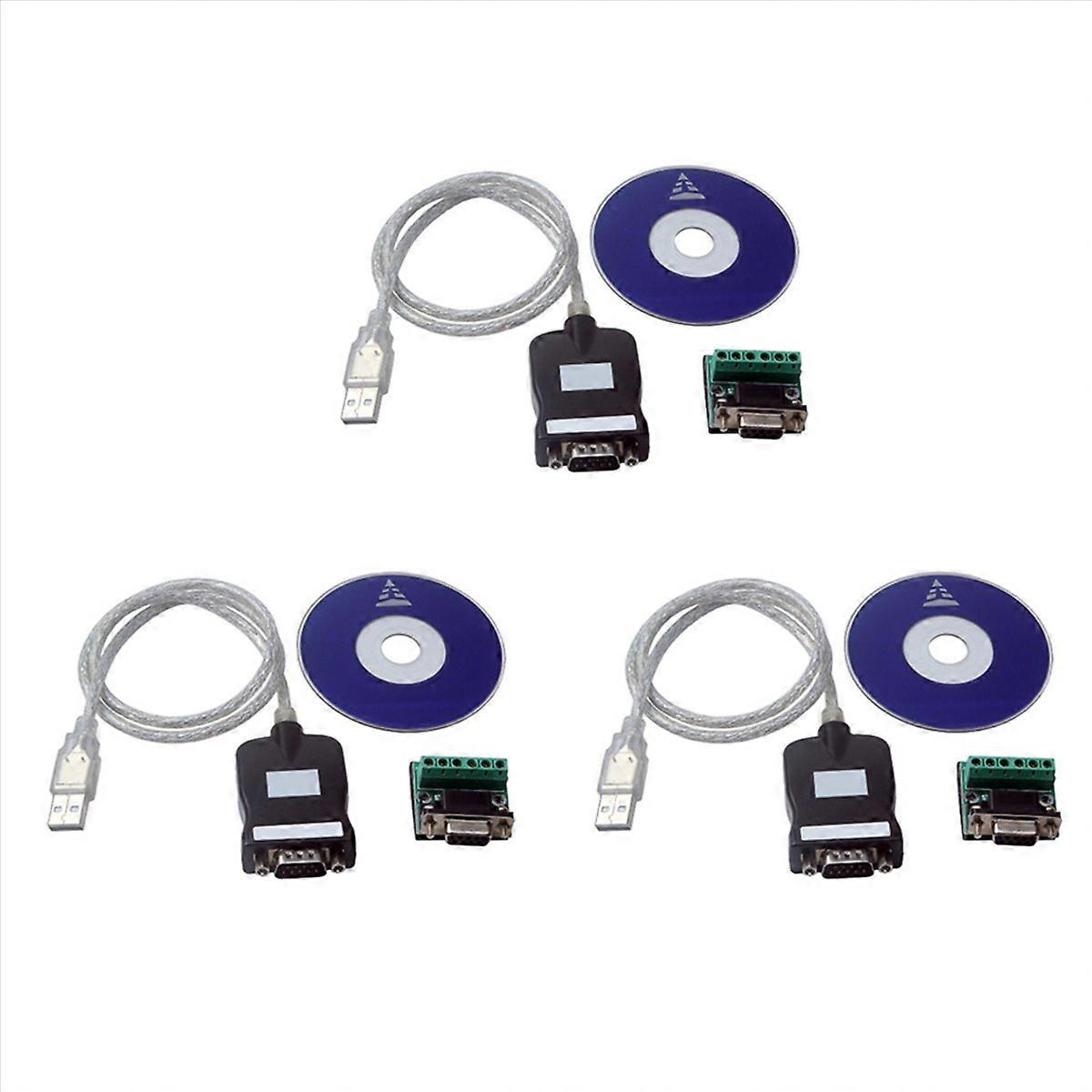 3X USB 2.0 to RS485 -485 RS422 -422 DB9 COM Serial Port Device Converter Adapter Cable, PL2303