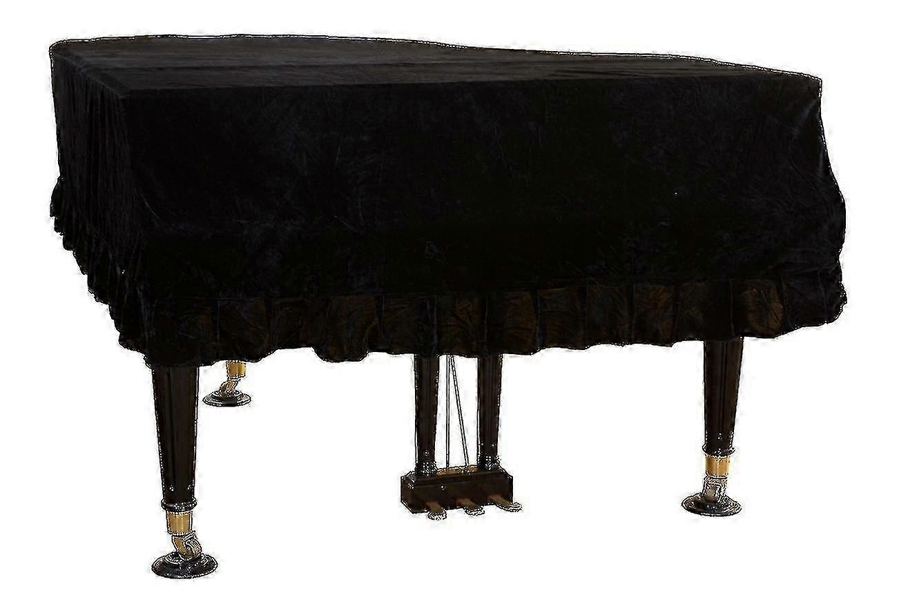 Capa antiestática para piano de cauda, veludo cinza cinza