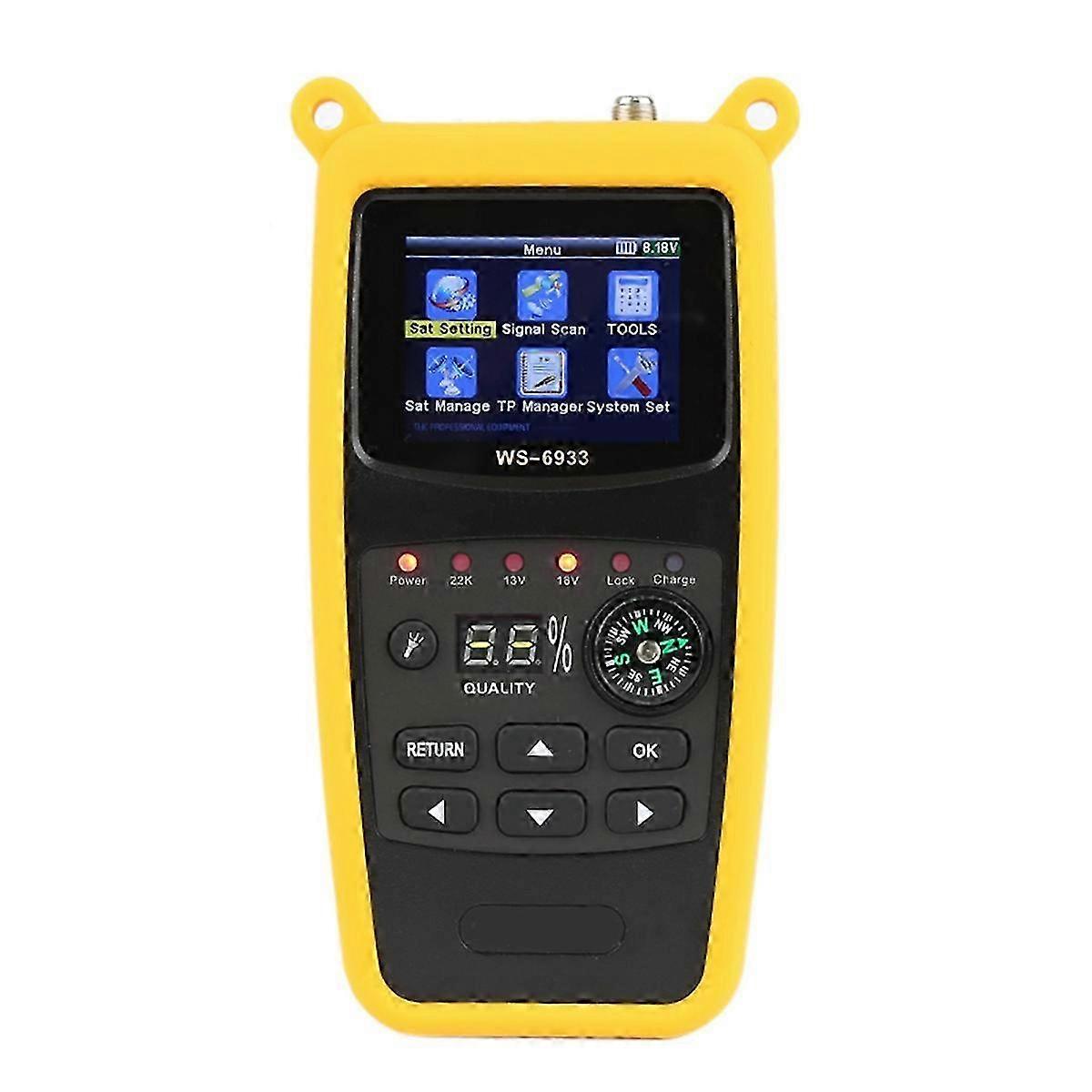 WS-6933 FTA C&KU Band Digital Meter with 2.1inch LCD Display 7.4V/800mAh Battery for UK Plug