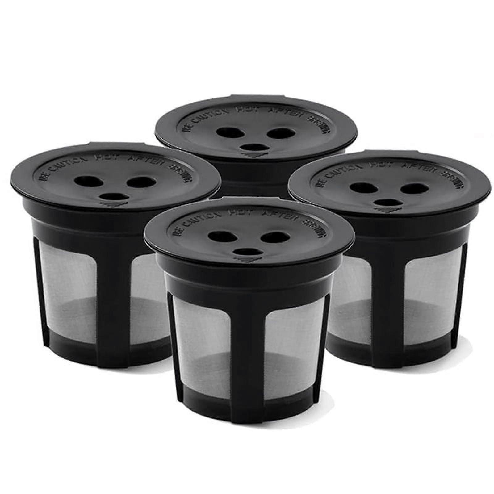 Pack of 4 K Cups Reusable Coffee Pods for Dual Brew Maker Permanent Filters Accessories