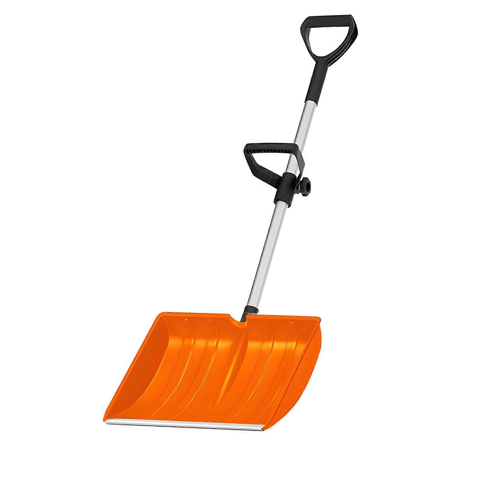Ergonomic Snow Shovel Featuring Secondary Grip Handle to Reduce Back Strain Comfortable for Seniors and Extended Use with Gloves in Winter Conditions