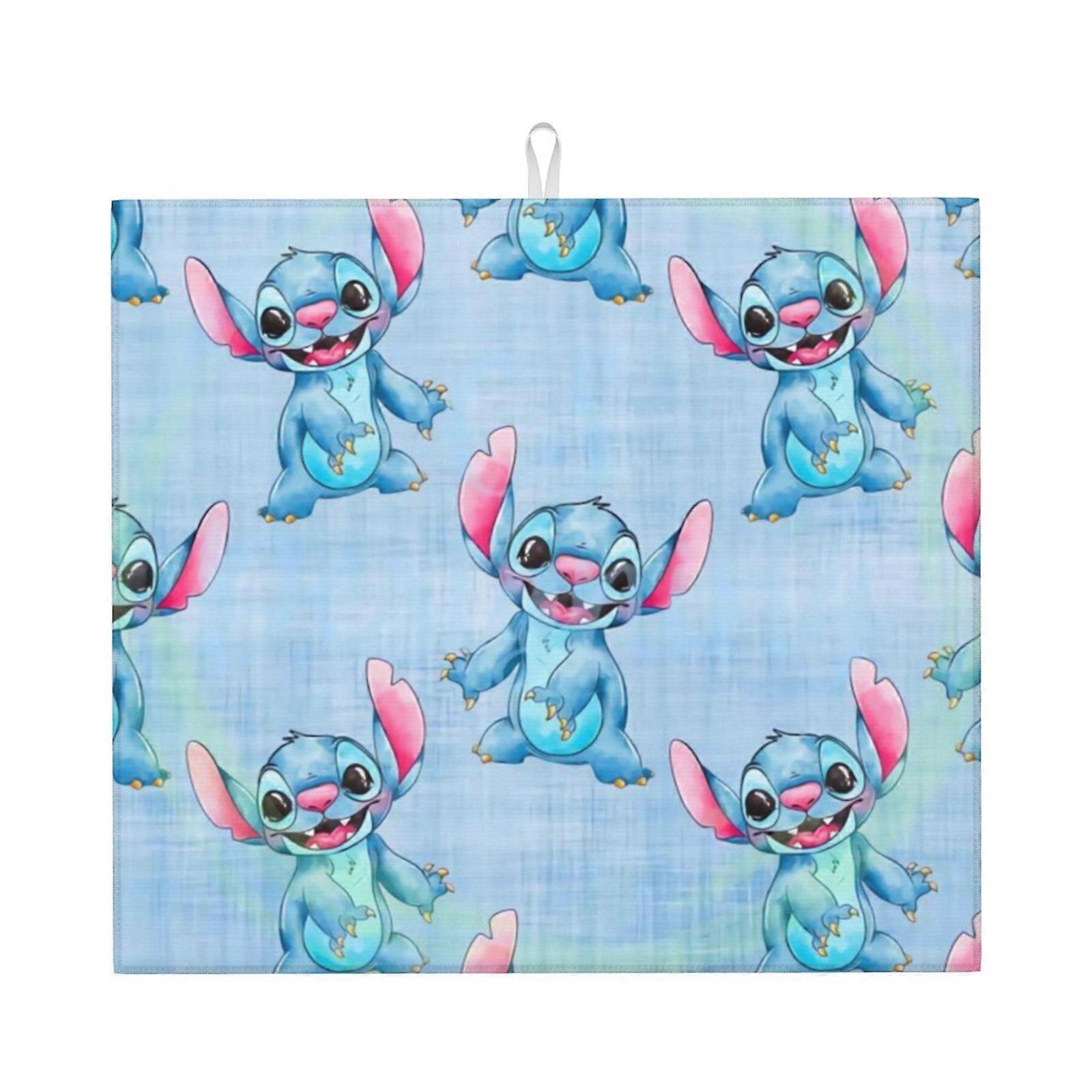 Stitch Dish Drying Mat For Kitchen Counter, Microfiber Dish Mat, Fast Absorbent Draining Pad