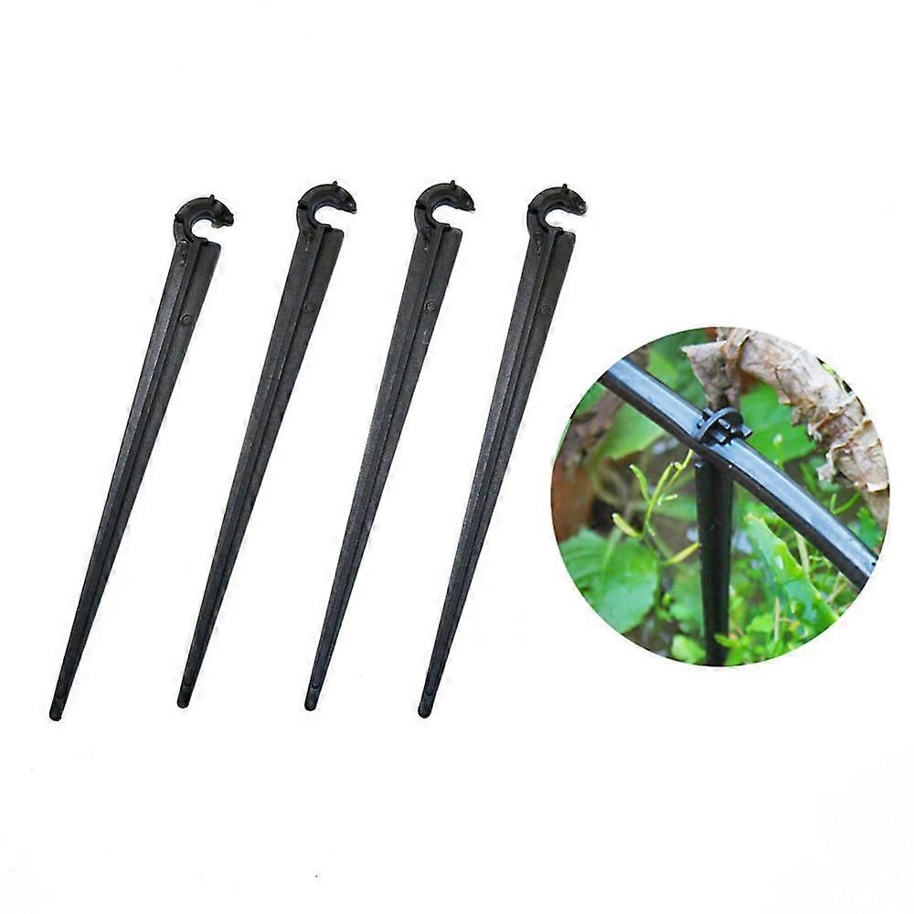 200 Pcs 4/7mm Capillary Hose Bracket "C" Shape 4/1" Pipe Tube Fixed Holder Micro-Spray Drip Irrigation Dripper Stand Watering Tool