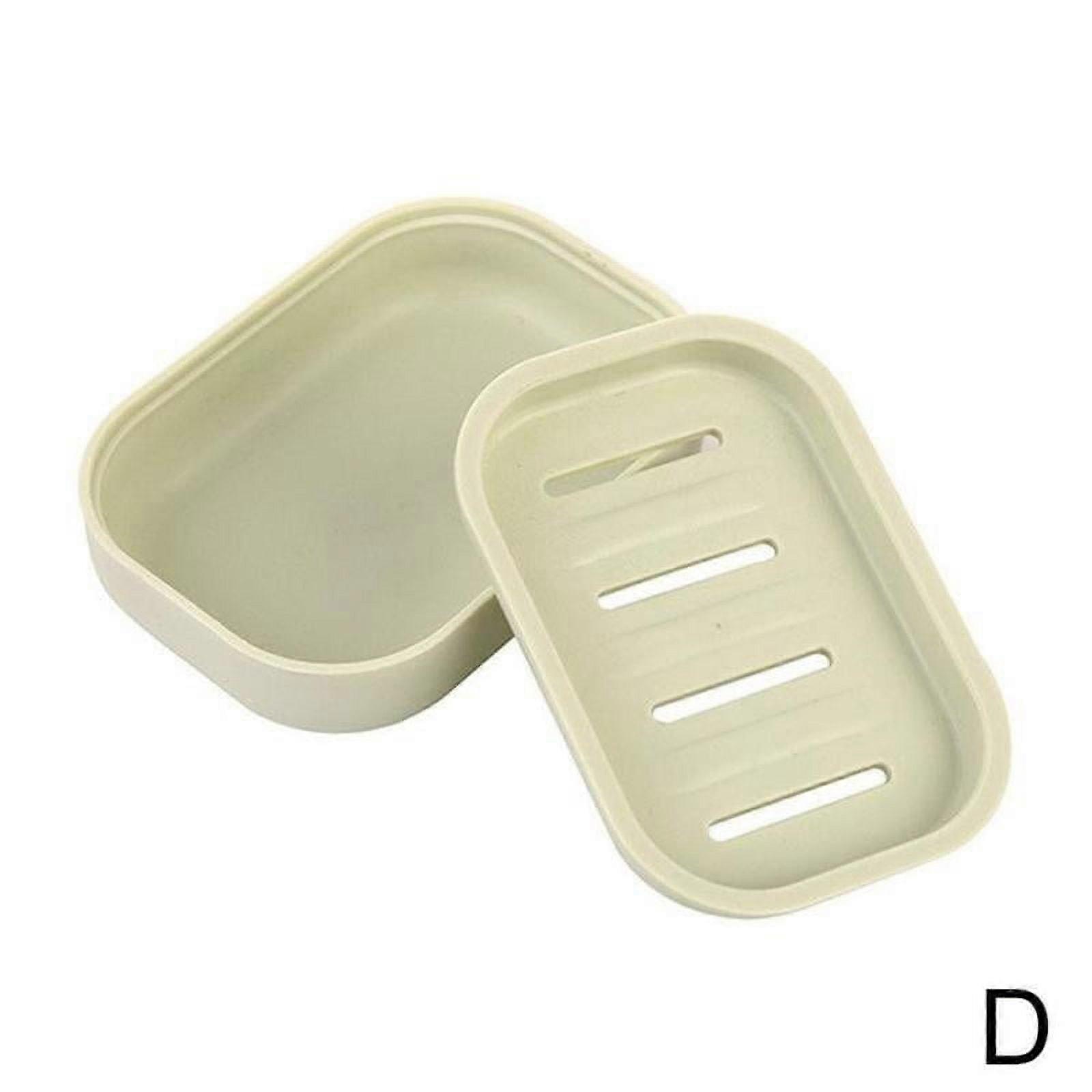 Japanese-style Simple And Generous Thickened Plastic Drain Soap Box Square Double-layered Soap M7Z1