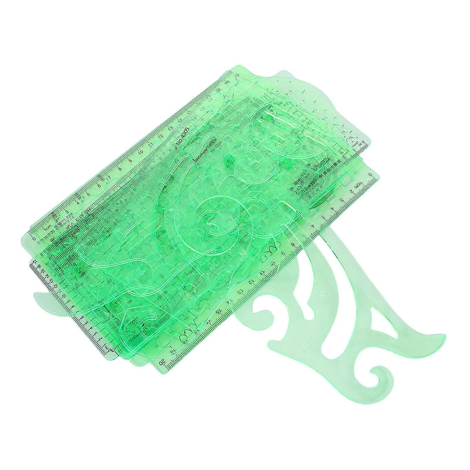 Design Ruler 15Pcs Plastic Geometric Templates for Drawing Use