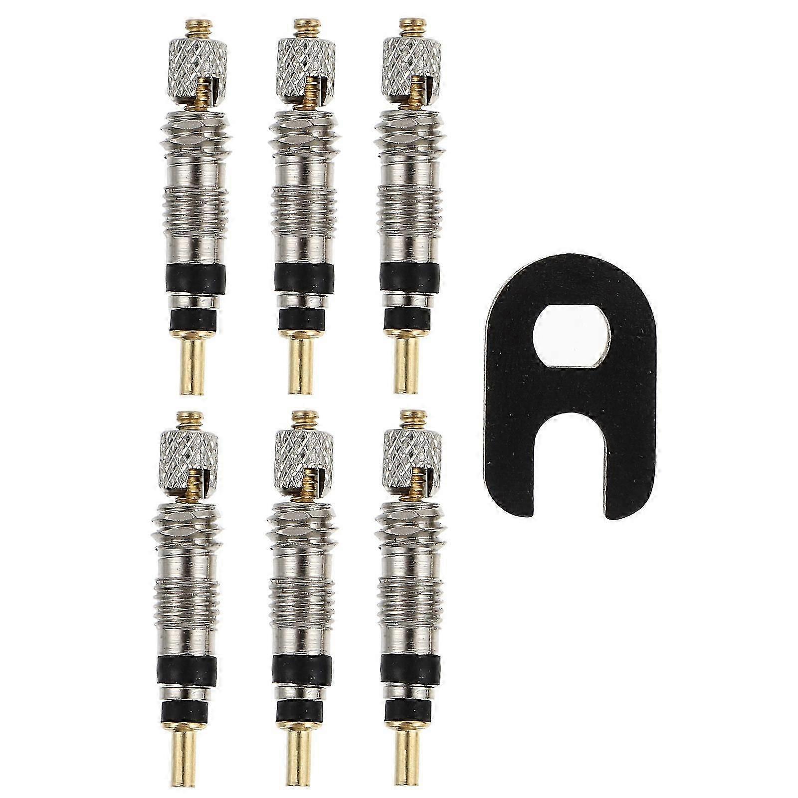 6 Pcs Vélo Valve Core Remover Vélos Presta Valve Core Vélo Remplacement Valve Core Presta Valve Stem Vélo Valve Stem Cap