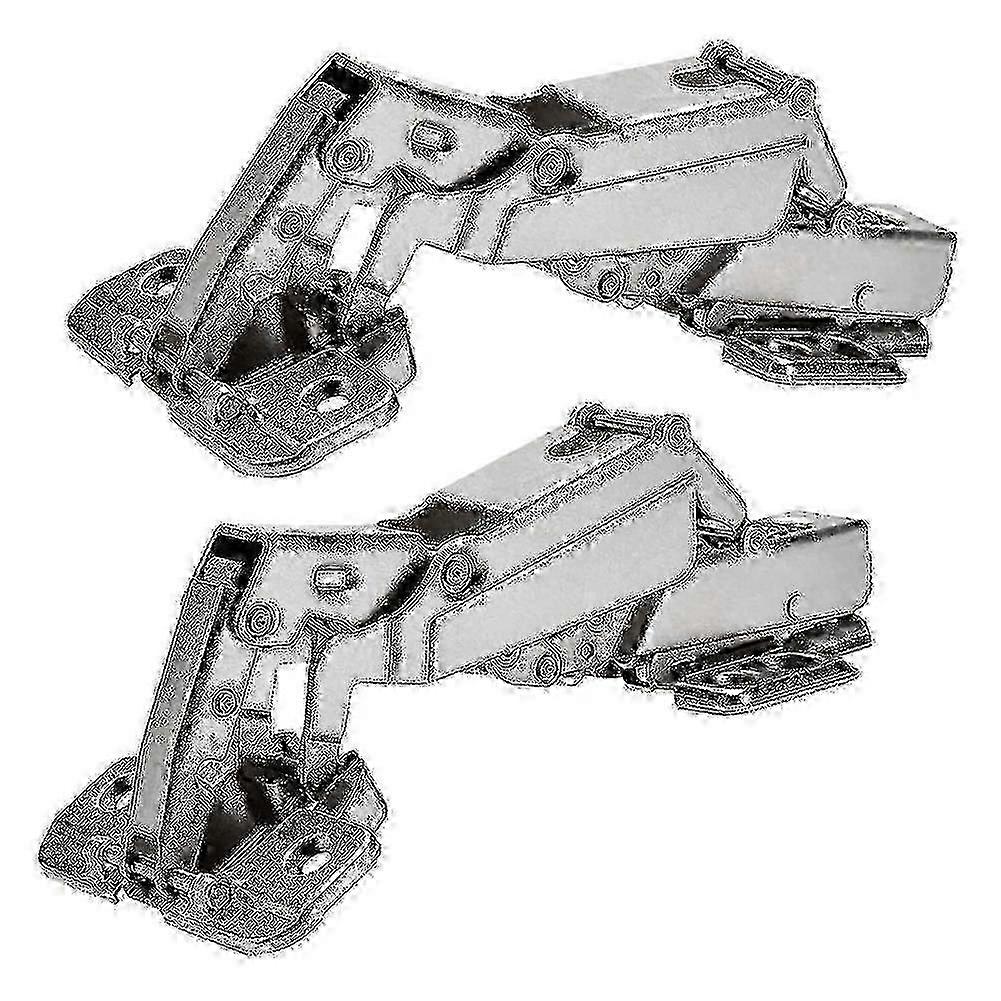 2pcs 175 Degree Hinges for Frameless Cabinet Doors - Concealed Hydraulically Adjustable Mounting Hardware