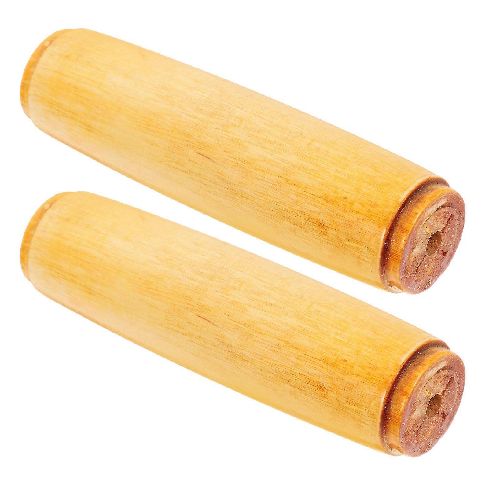 Multipurpose File Handle Wooden for Replacement Use 2Pcs Comfortable Grip