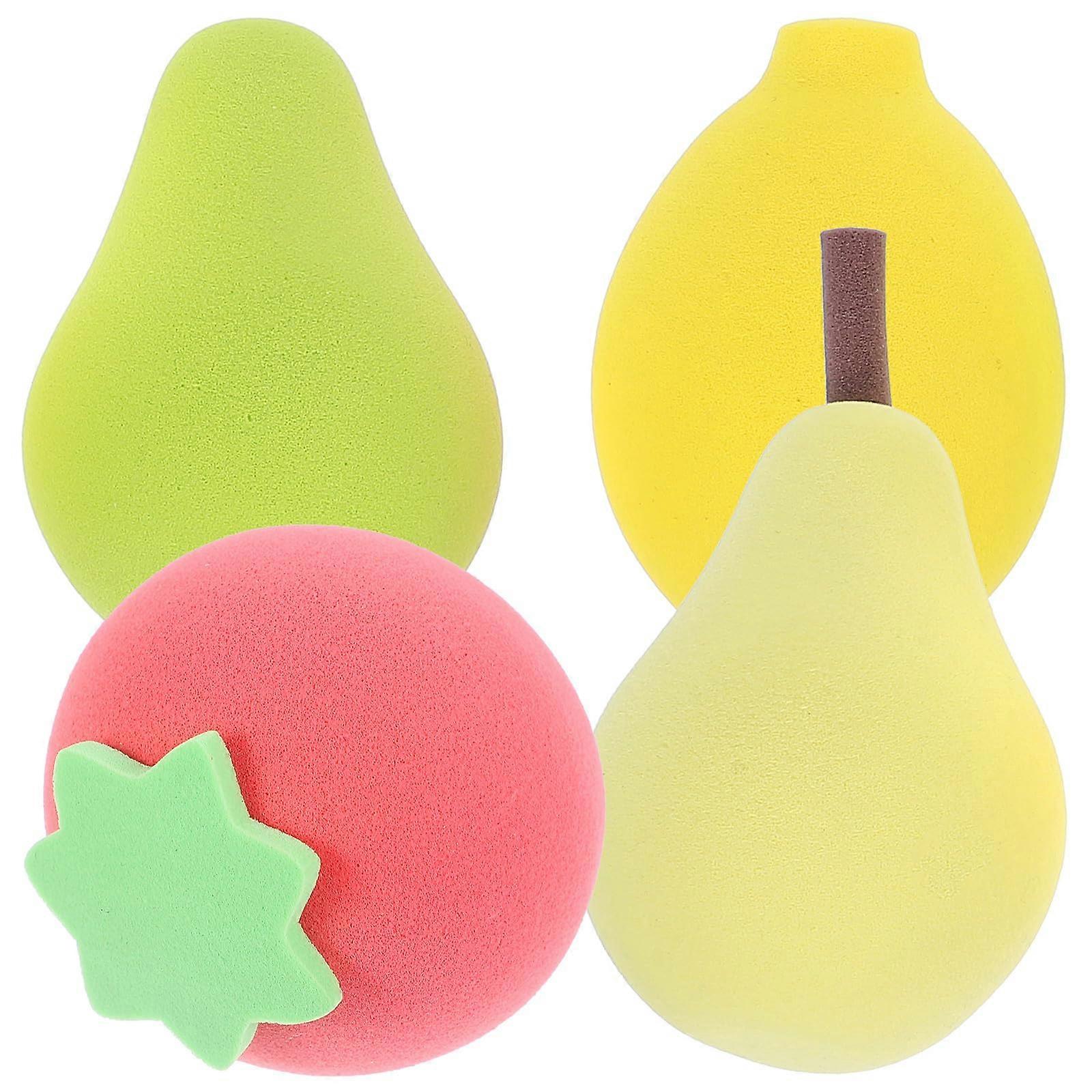 4pcs Makeup Sponge and Soft Powder Puff Set for Flawless Coverage Foundation and Concealer