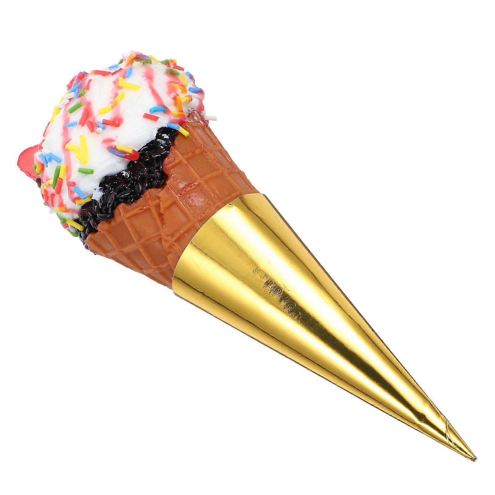 Simulation Ice Cream Cone Model for Decoration 4Pcs Lifelike Display Props