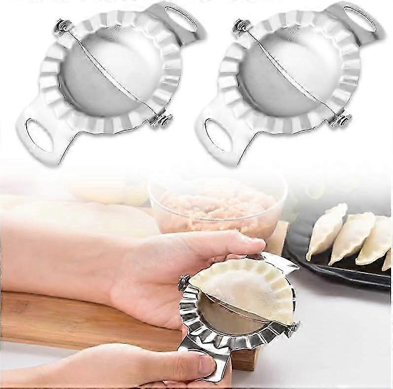 2 Pack Dumpling Maker - Stainless Steel Dumpling Wrappers - Dough Cutter Dumpling Mold For Dumpling Ravioli