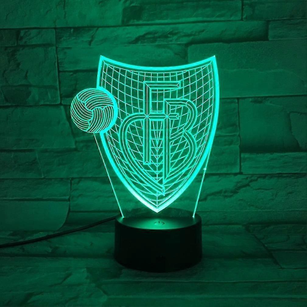 Basel 3d Small Night Lamp Football Club Colorful Touch Gradient Led Light