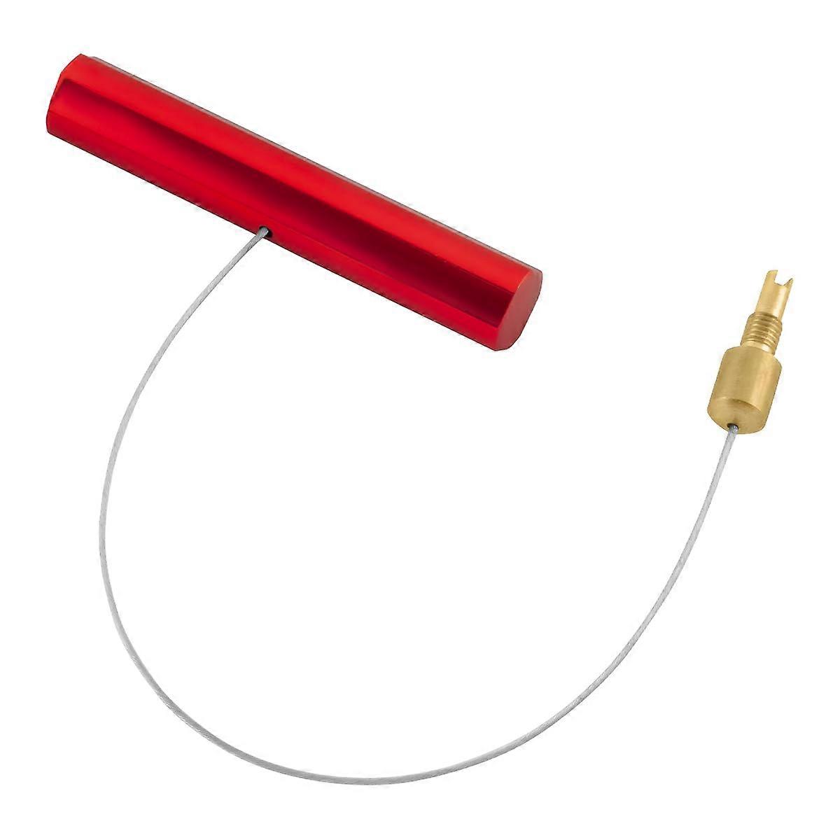 Valve Stem Puller Tire  Tool with Ergonomic Grip and Brass Head for Motorcycle Inner Tubes Red