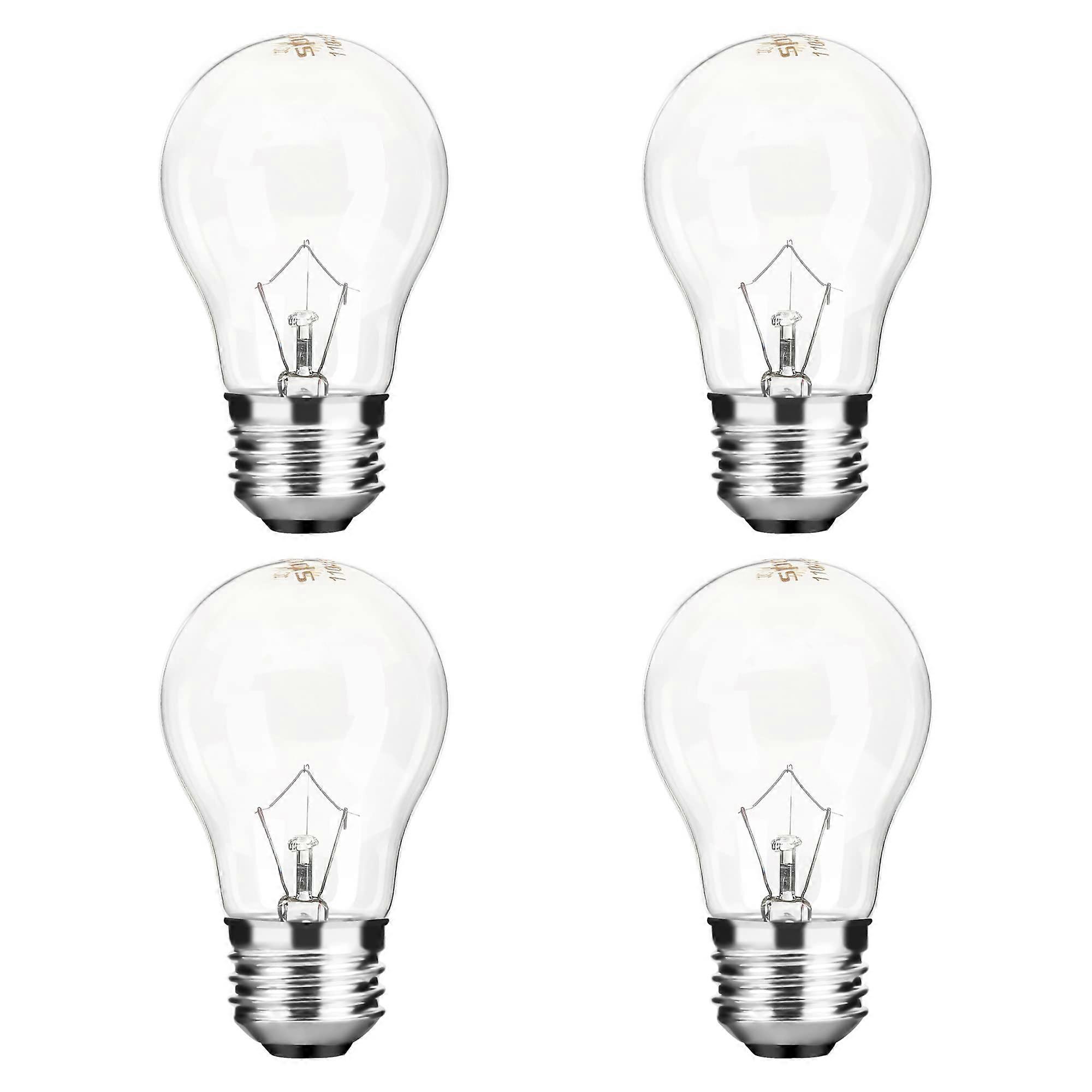 Appliance Light Bulb A15 40W E26  Temperature Oven and Refrigerator Replacement Warm White 4 Pack