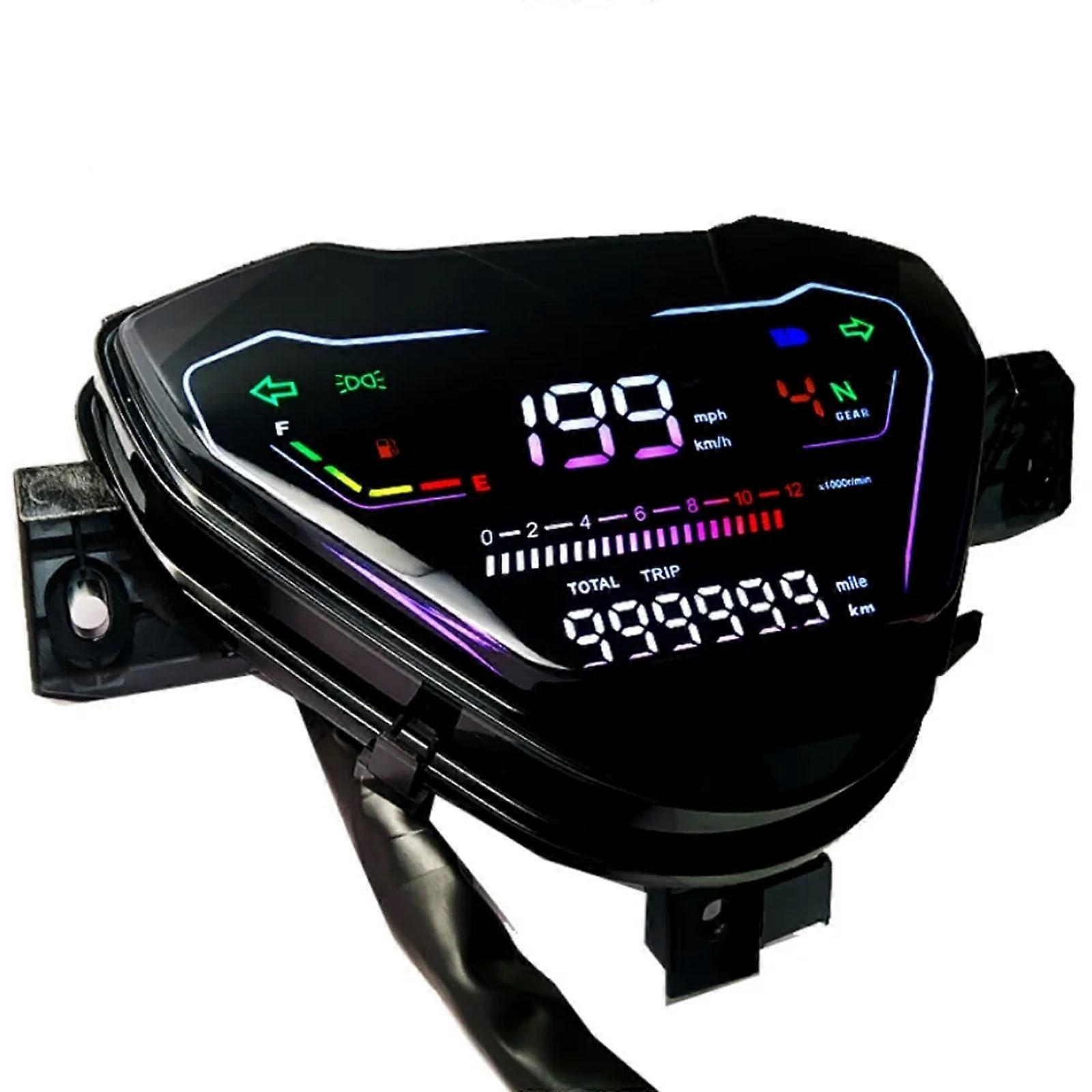 Motorcycle Speedometer Digital LCD Waterproof Odometer  Accuracy for Universal LongDistance Riding