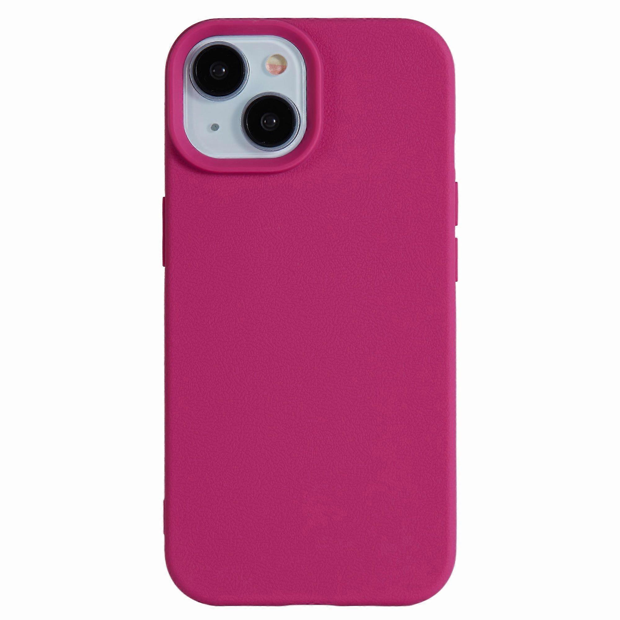 For iPhone 15 Case Litchi Texture TPU Shockproof Phone Cover