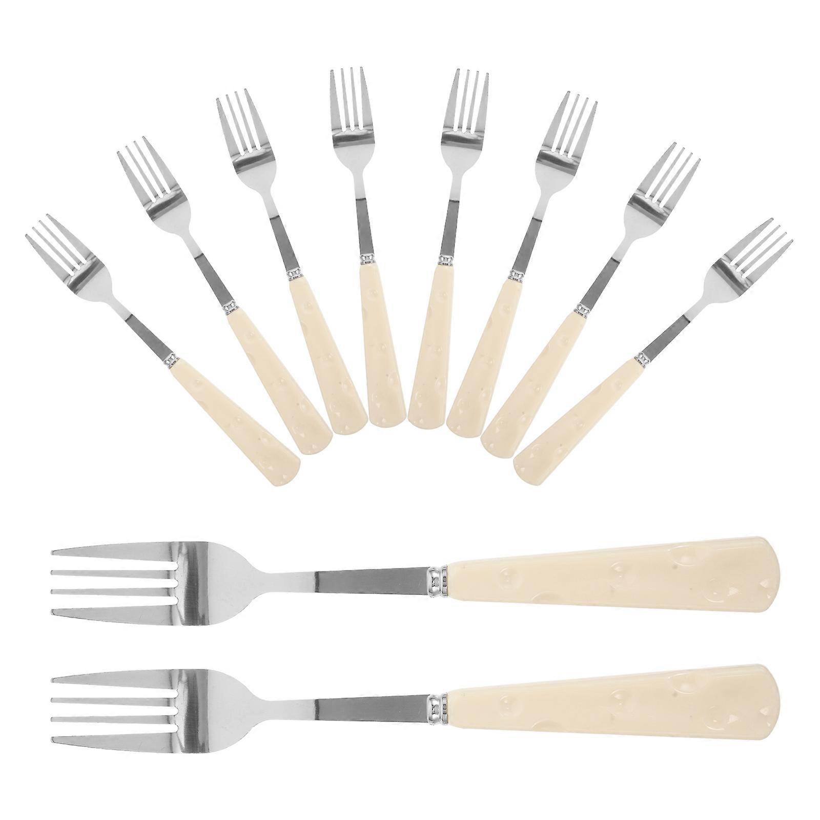 Stainless Steel Cheese Forks for Kitchen Use 10Pcs Set