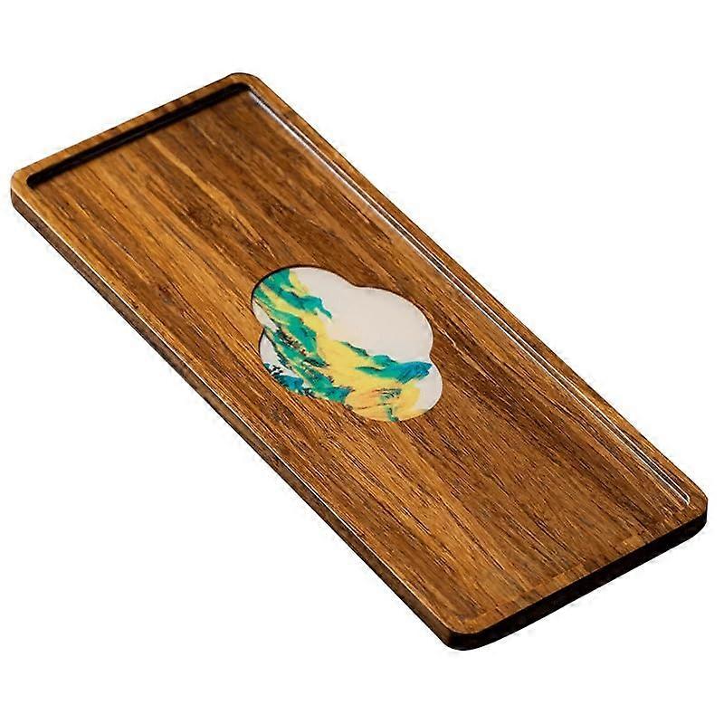 Wooden Tea Tray Solid Wood Rectangular Retro Design for Kung Fu Tea Set and Coffee Table Use