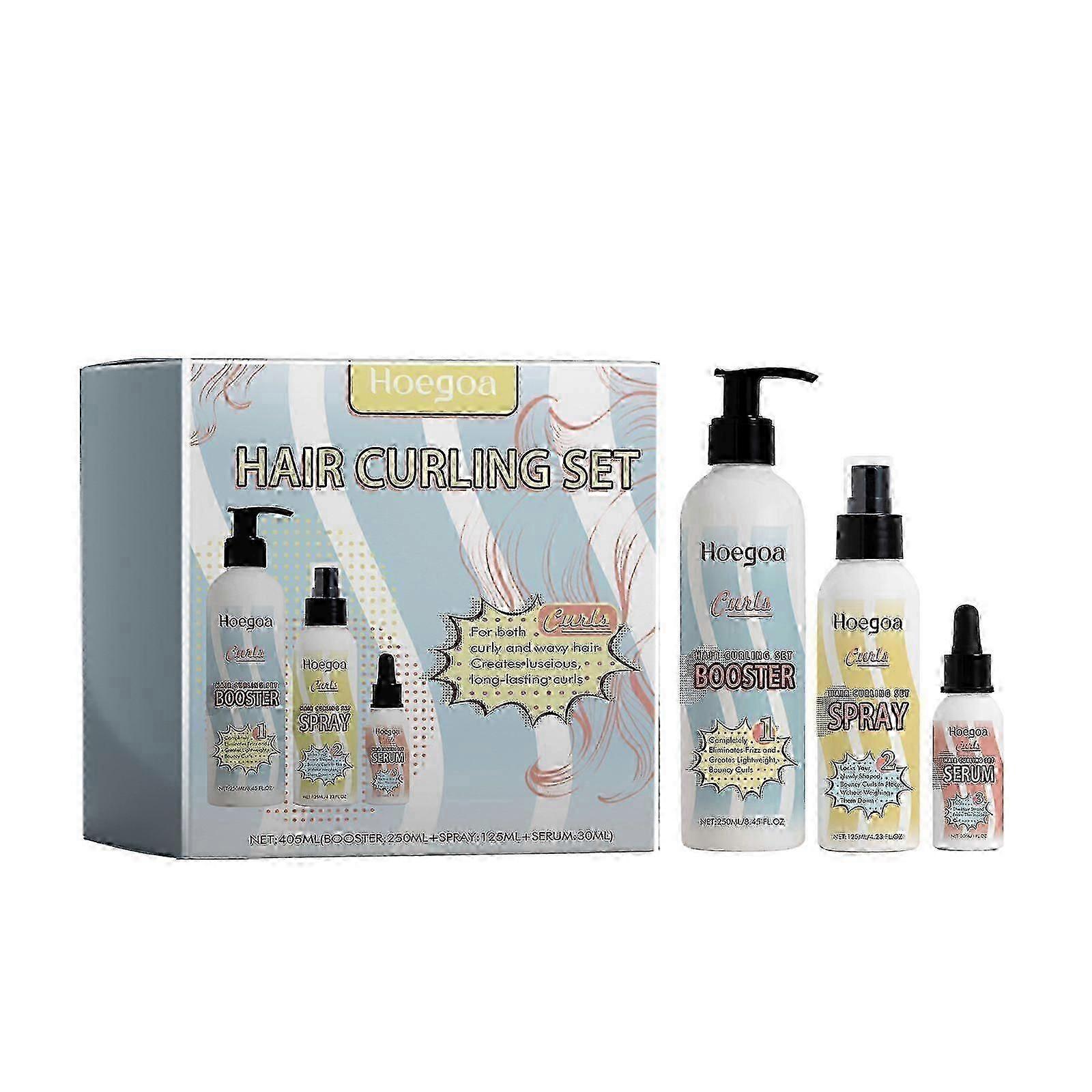 Moisturizing Curling Set for Soft, Shiny, Long-Lasting Curls - Deep Hydration & Nourishment
