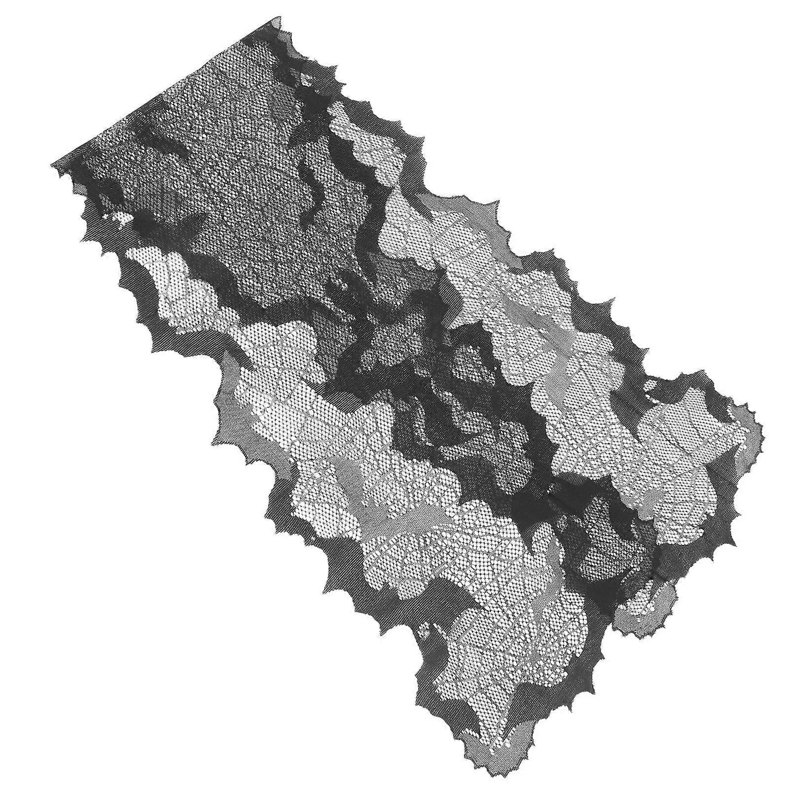 Gothic Spider Lace Covers Rectangular Table Runner For Halloween Party Centerpiece And Table Decor 1Set