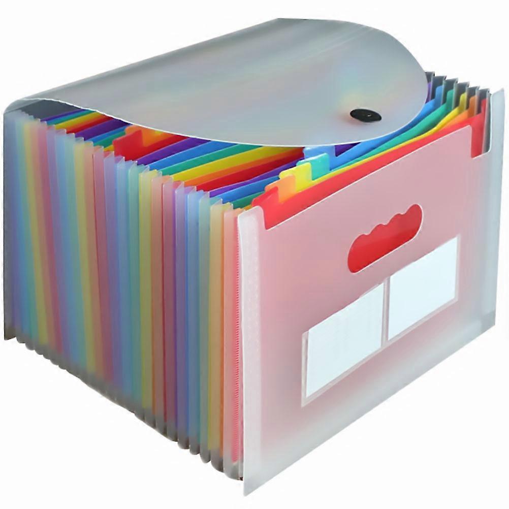 Portable Document Folder Plastic File Organizer for Storage 24 Pockets