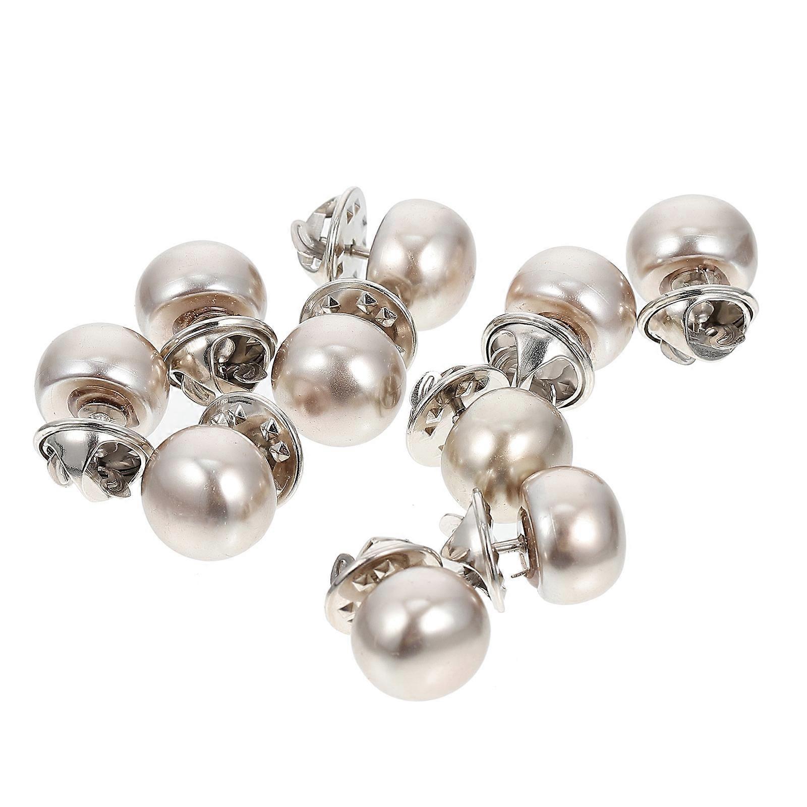 Silver Collar Corsages Decorative Brooches for Clothes 40Pcs Set