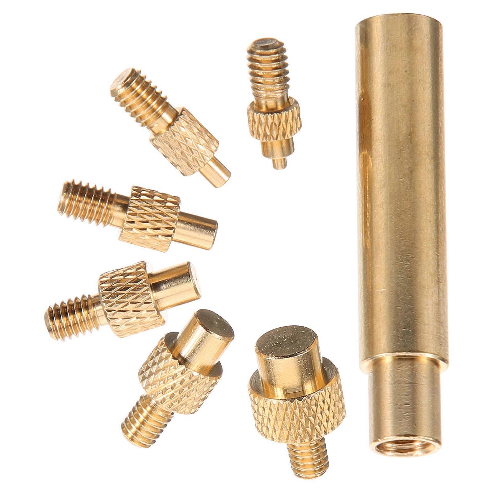 Soldering Heat Set Insert Tool for Thread Knurled Nut 1Set in Golden Tone