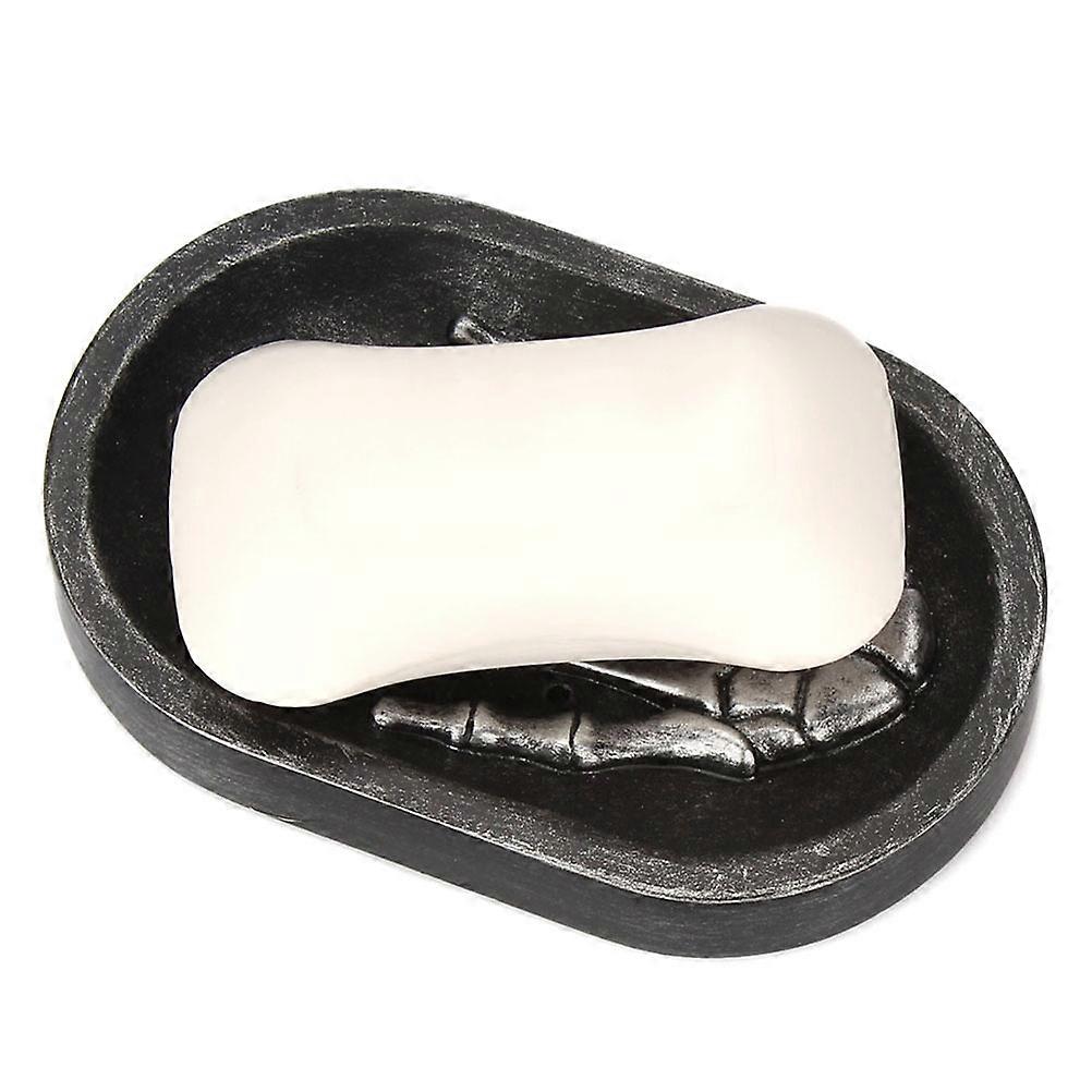 Soap Dish Gothic Skeleton Skull Hand Soap Dish Black