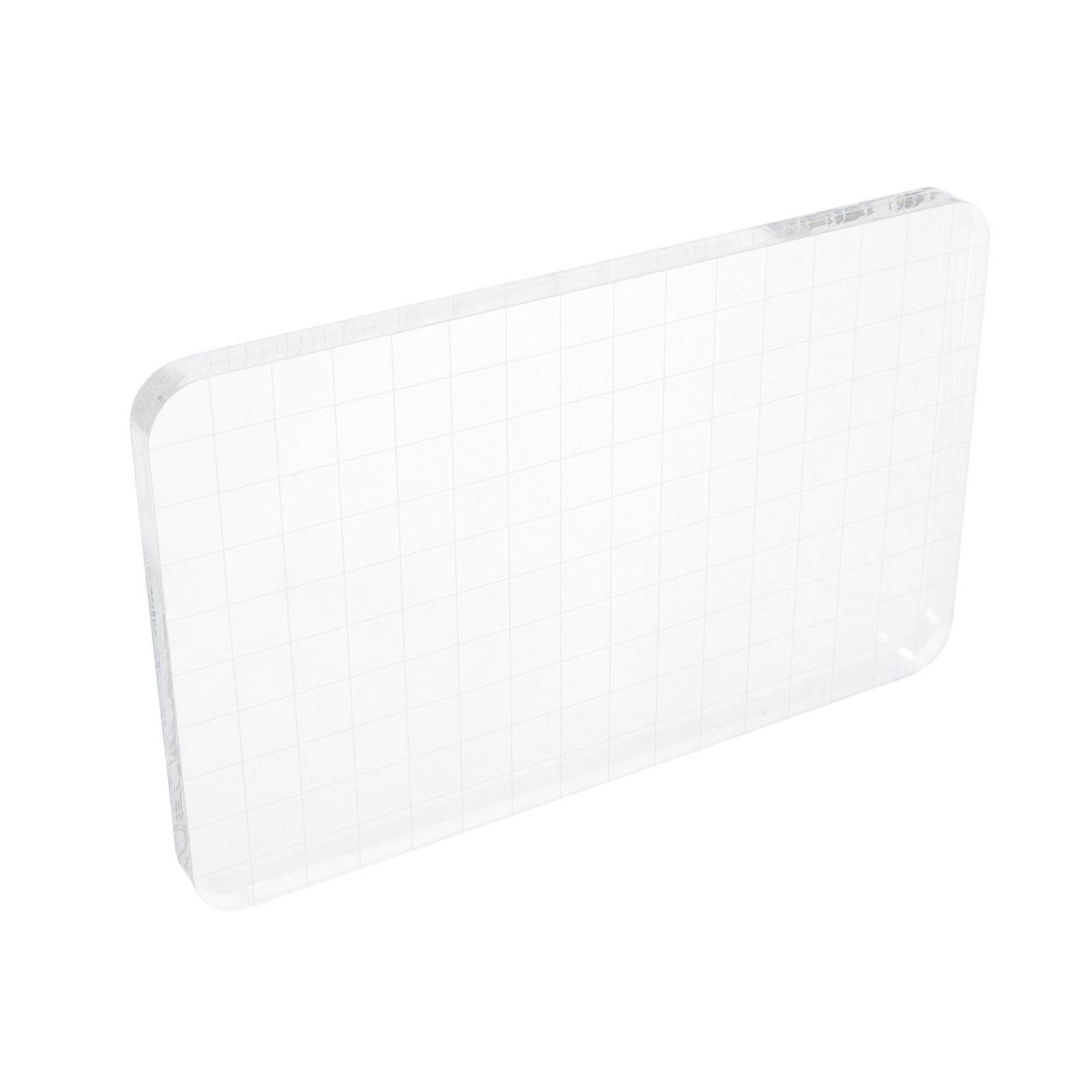 Transparent Acrylic Stamping Block 2pcs Stamp Plate Diary Accessory for DIY Enthusiasts