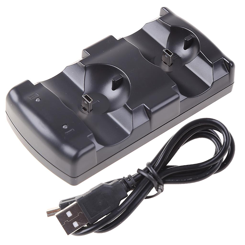 ABS for PS3 Dual Controller Charger Fast Charging Dock Station with Light