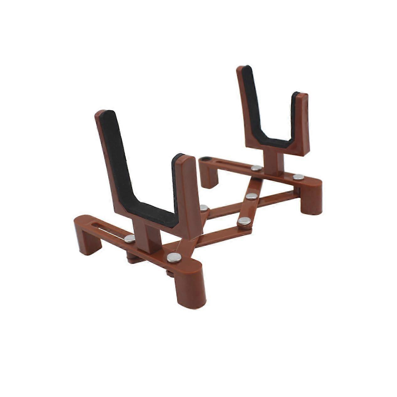 Violin Stand Coffee Color Foldable Floor Holder ScratchResistant Stable Display for Fiddle