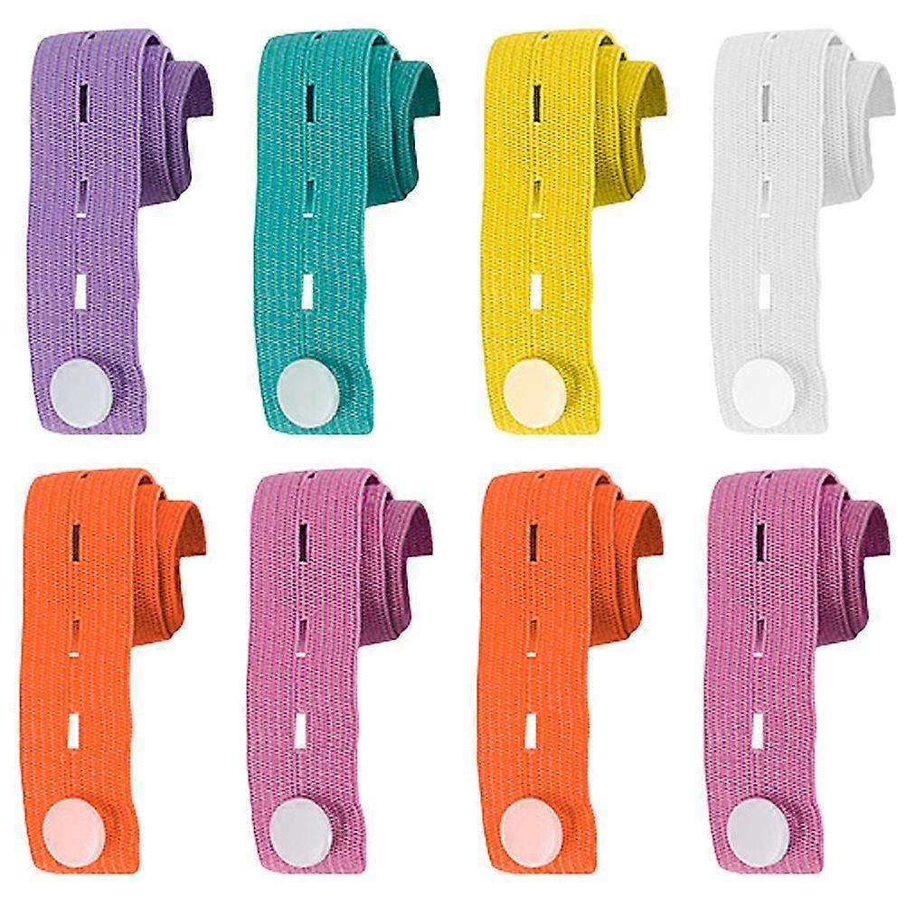 8pcs Garment Storage Elastic Ropes Adjustable Roll-up Clothing Storage Straps