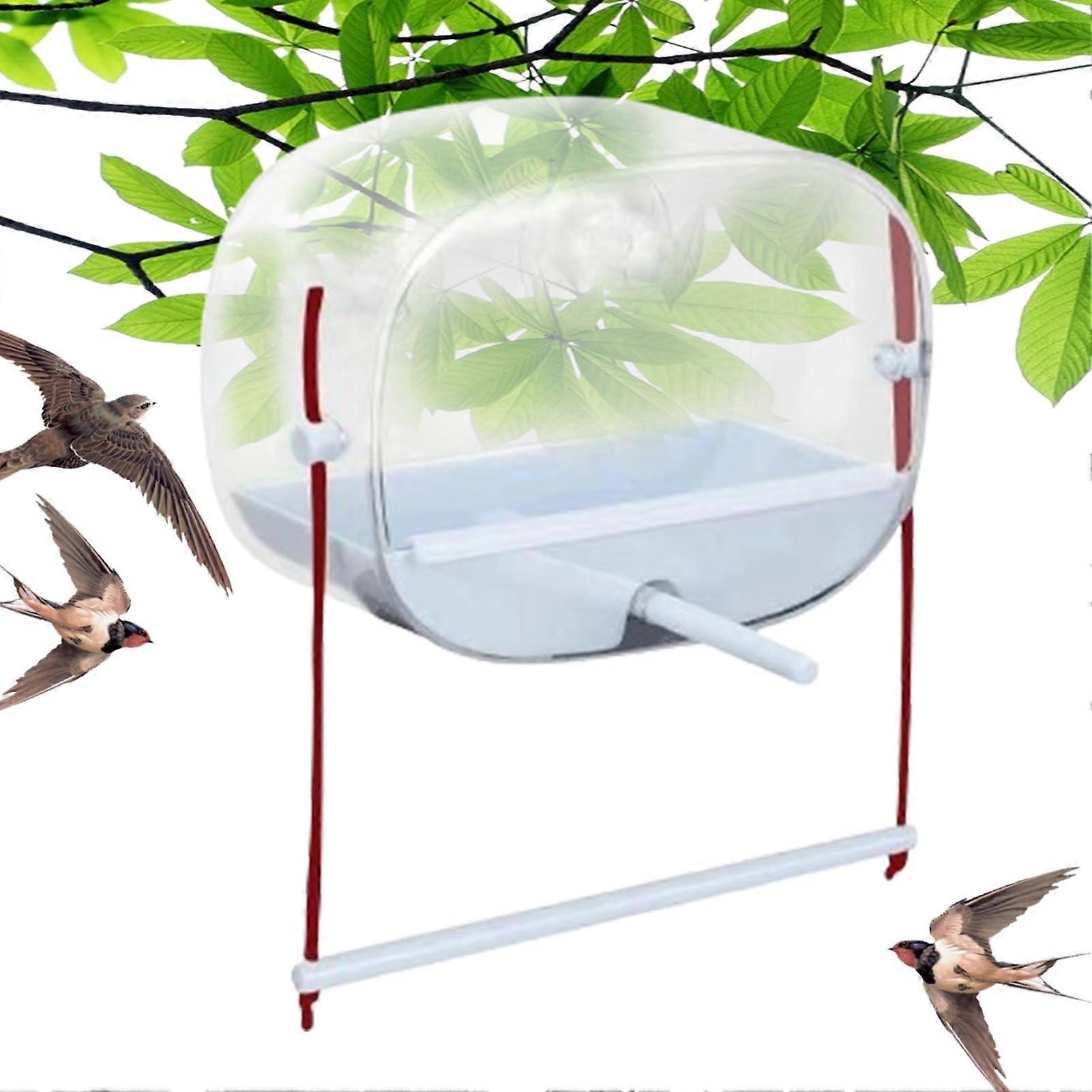 Clear Window Bird Feeder with Suction Cups, Removable Tray and BirdFriendly Perch for Balcony Yard