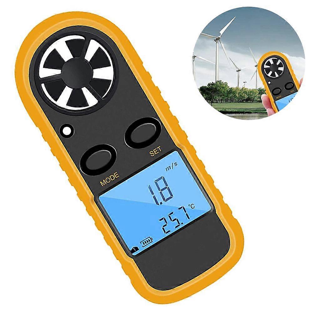 GM816 Digital Anemometer Wind Speed Meter Air Flow Thermometer Portable LCD