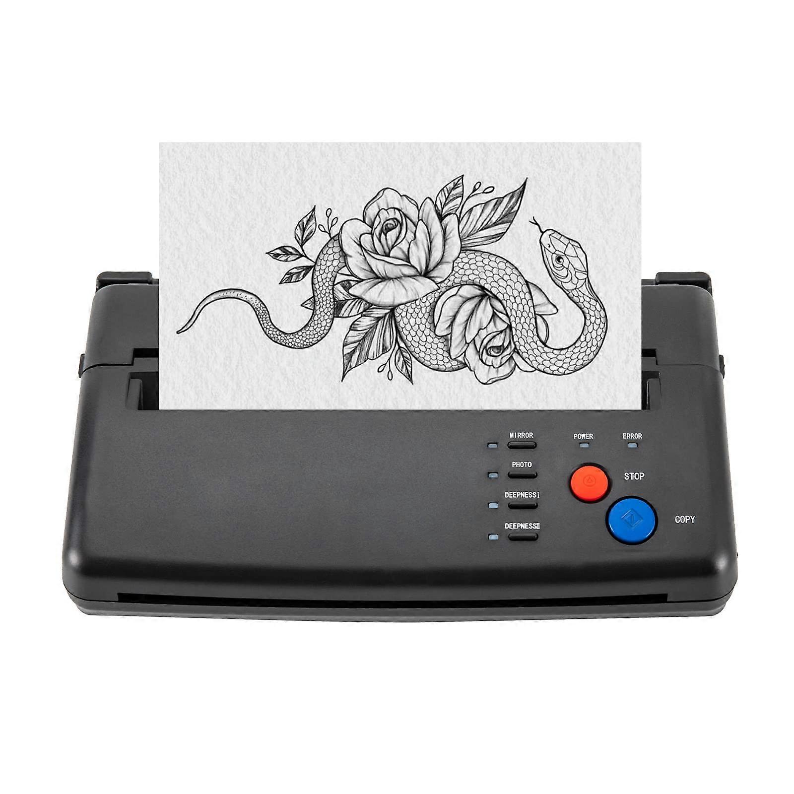 Tattoo Stencil Printer with Definition Printing and 10 Sheets for Professional Thermal Transfers