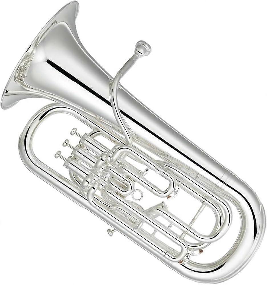 Professional Silver Plated Bb Compensating Euphonium 4 Piston for Orchestra Balanced Tone Control