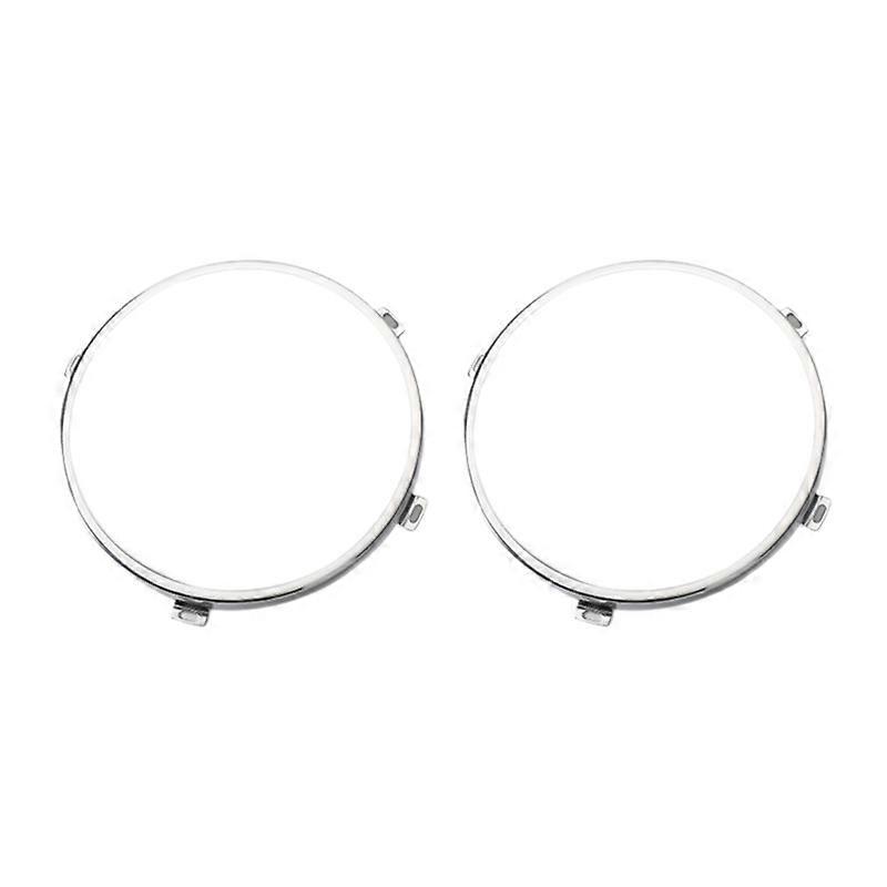 2Pcs for Jeep Wrangler 7-Inch Led Headlight Round Ring Bracket Silver