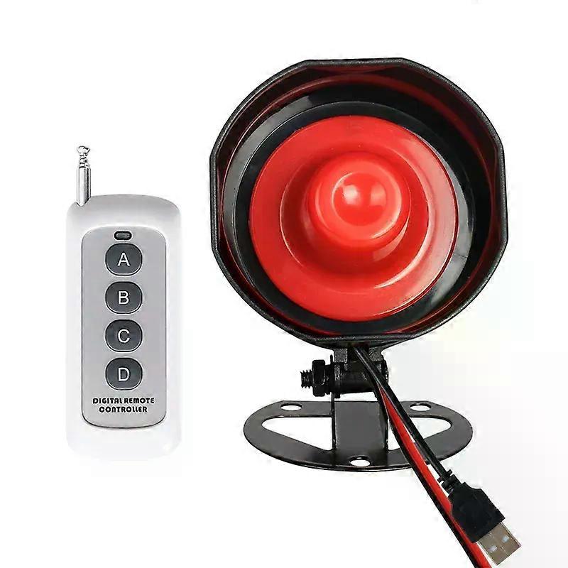 Wireless Programmable MP3 Car Horn 4 Key Remote Customizable Siren Horn 30W for Vehicles